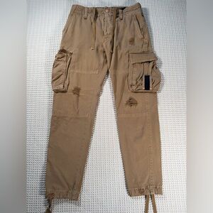 Palm Angels Distressed Cargo Pants Size 46EU/ 32US Made In Italy Beige Utility